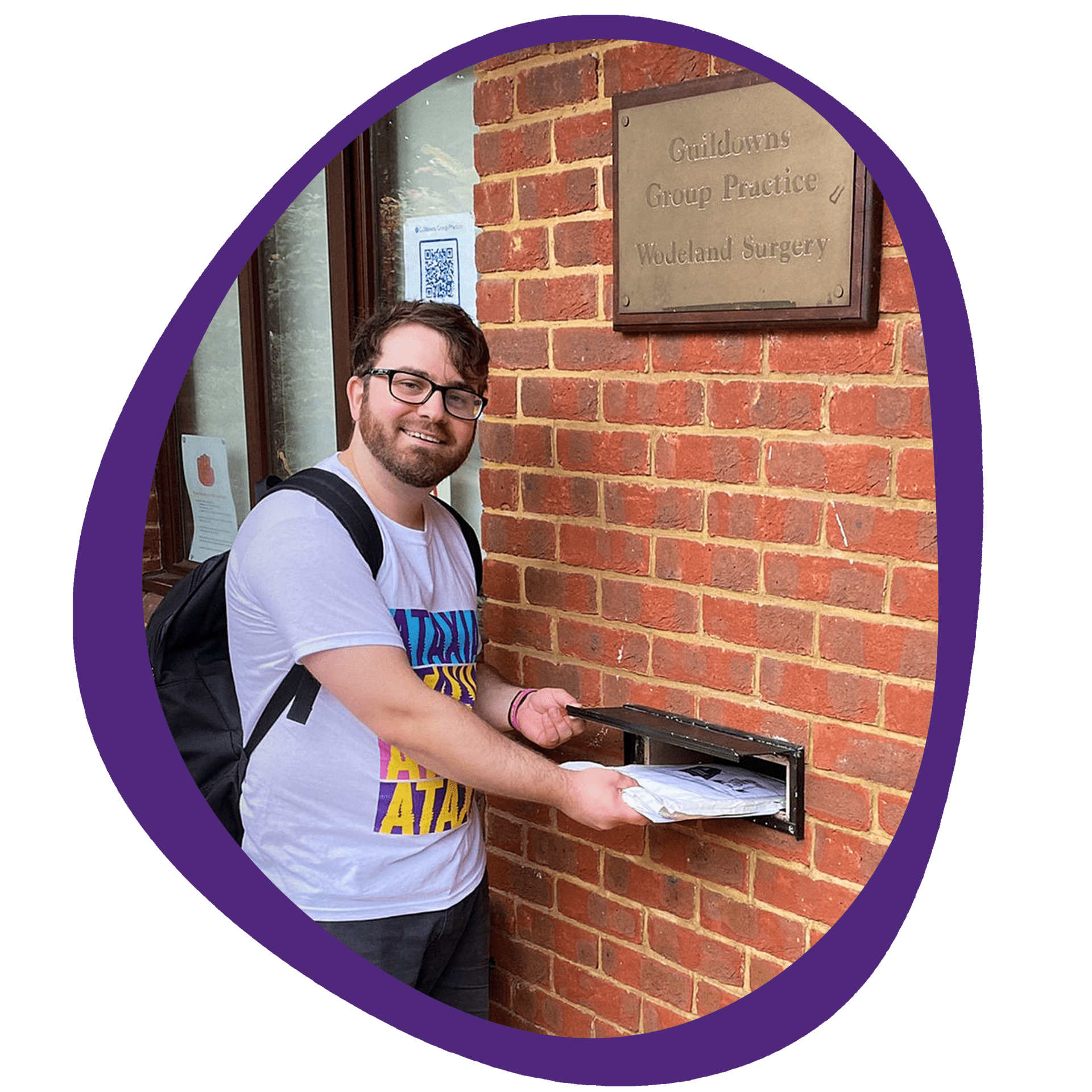 Our Media Ambassador Ed posting a copy of Ataxia UK's Medical Guidelines on IAAD 2021