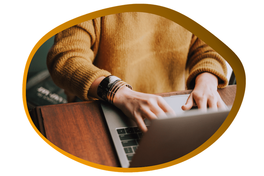 Person on laptop – Advocacy services