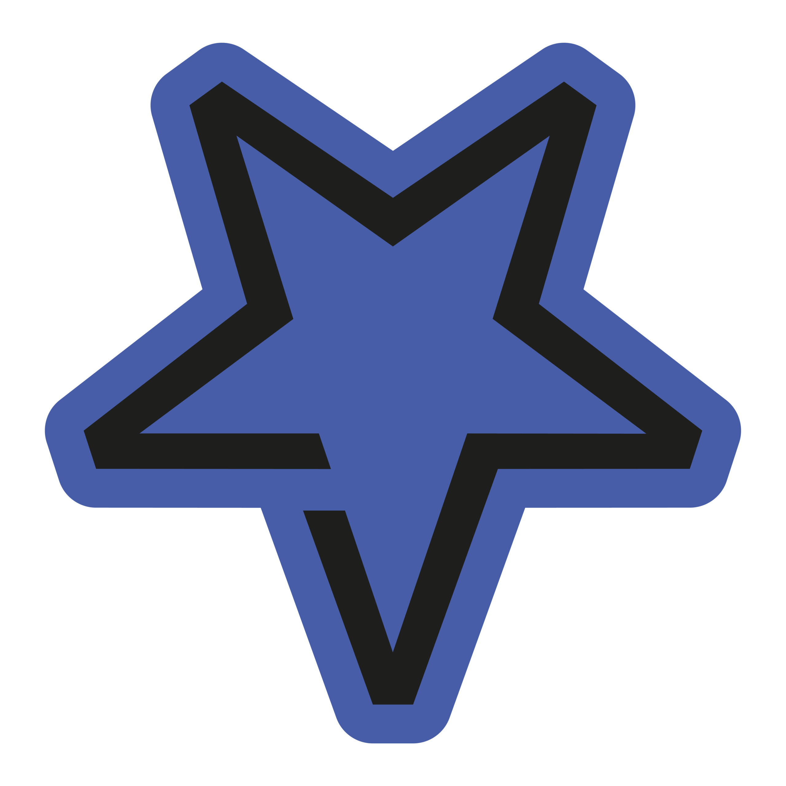 Blue star black outline