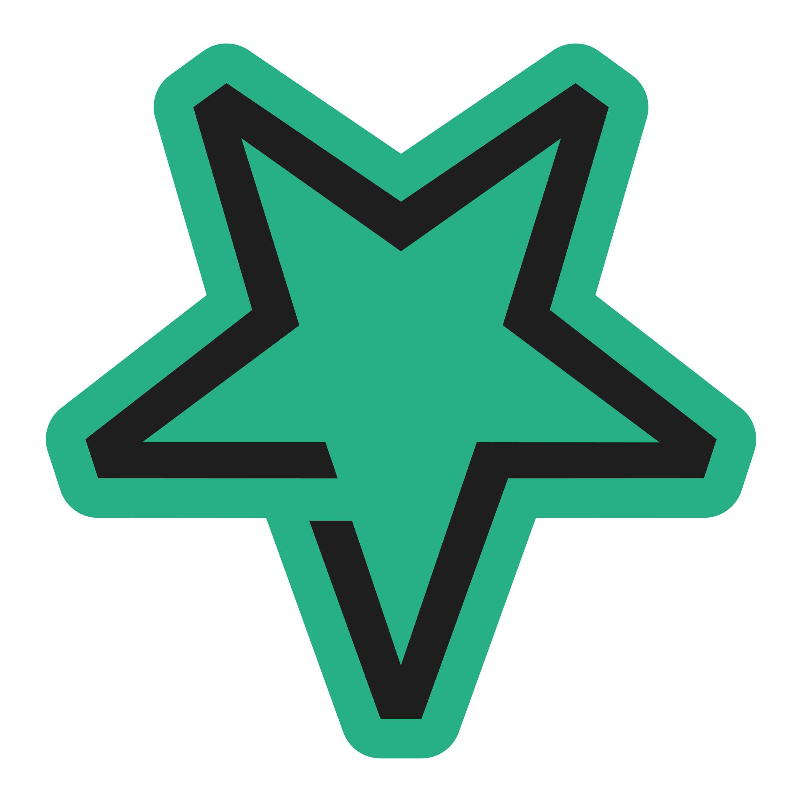 Green star black outline
