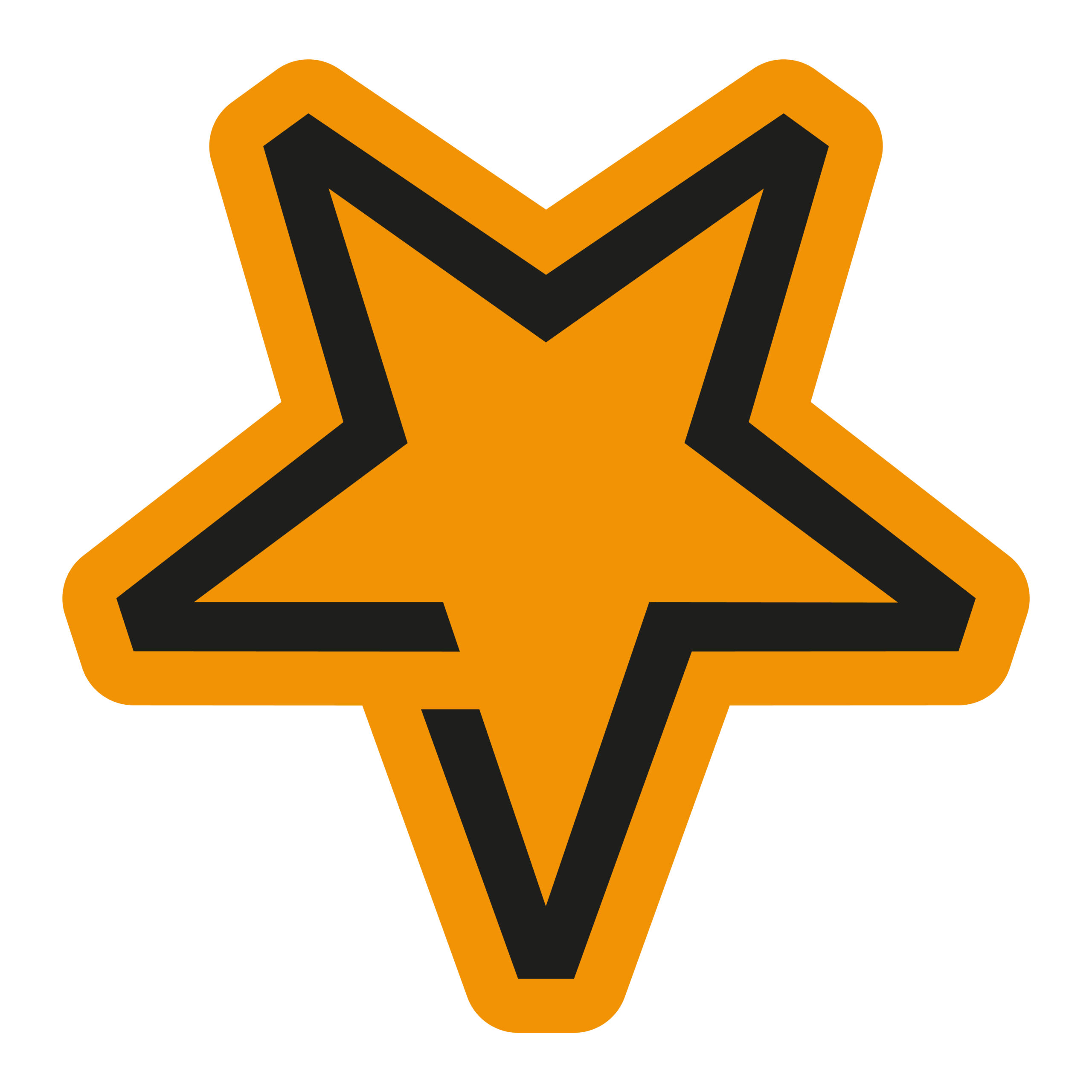 Orange star black outline